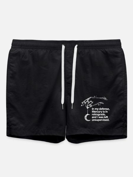 MERCURE RÉTROGRADE BLANC - Short de bain - noir