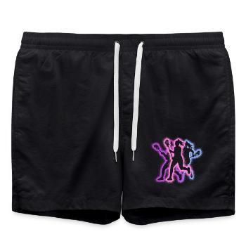 Lacrosse Player Typography Women's Lacrosse - Swim Trunks - black - Front - AI Model Male 185 light (185cm)