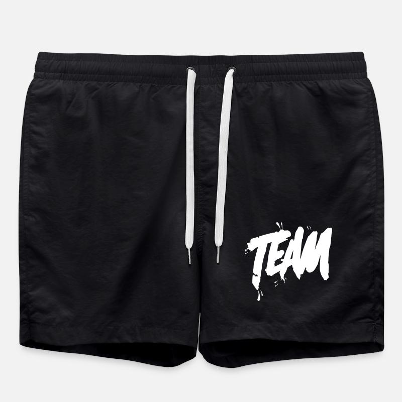 Team Schriftzug - Badeshorts - Schwarz