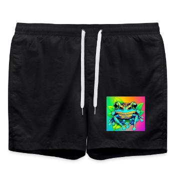 Frosch - Badeshorts - Schwarz - Vorne - AI Model Male 185 light (185cm)