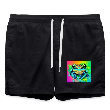 Frosch - Badeshorts - Schwarz - Vorne - AI Model Male 185 light (185cm)