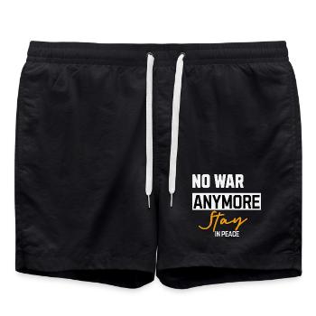 No more war Stay in Peace - Swim Trunks - black - Front - AI Model Male 185 light (185cm)