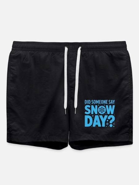 Who said snow? Snow Day Design - Swim Trunks - black