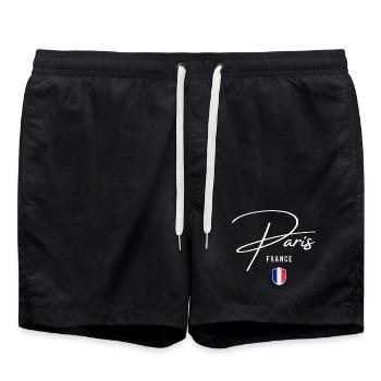 Paris, Frankreich, elegantes Design Paris - Badeshorts - Schwarz - Vorne - AI Model Male 185 light (185cm)