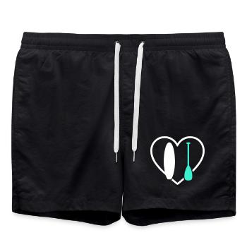 Paddle SUP Heart Board Wave Water Sport - Swim Trunks - black - Front - AI Model Male 185 light (185cm)