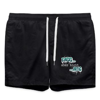 Einzig aber nicht ARTIG - Badeshorts - Schwarz - Vorne - AI Model Male 185 light (185cm)