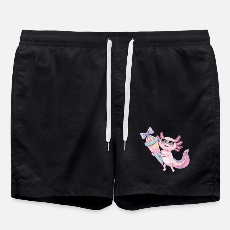 Fête glace Pink Axolotl - Short de bain - noir