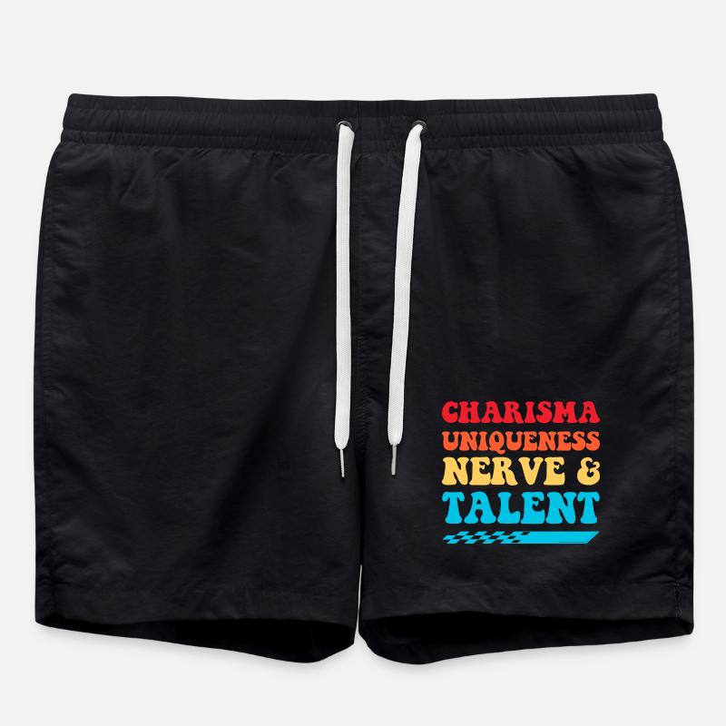 Charisma Uniqueness Nerve & Talent - Swim Trunks - black