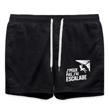 j'peux pas j'ai escalade - Short de bain - noir - Devant - AI Model Male 185 light (185cm)