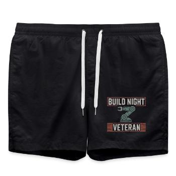 Robot Team Parent Gift - Swim Trunks - black - Front - AI Model Male 185 light (185cm)