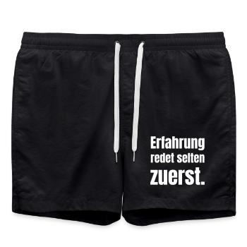 L’expérience parle rarement en premier - Short de bain - noir - Devant - AI Model Male 185 light (185cm)