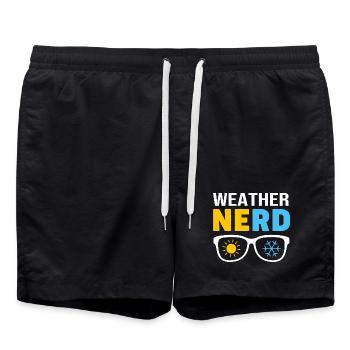 Storm Meteorology Meteorologist Tornado - Swim Trunks - black - Front - AI Model Male 185 light (185cm)