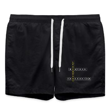 Tornado Meteorology Meteorologist Storm - Swim Trunks - black - Front - AI Model Male 185 light (185cm)