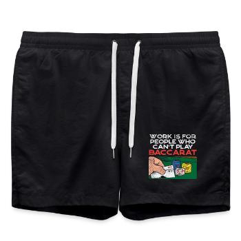 Baccarat Player Casino Gambling Design - Badeshorts - Schwarz - Vorne - AI Model Male 185 light (185cm)