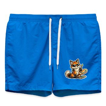 Frecher Fuchs Maler mit Palette - Badeshorts - Cobalt blue - Vorne