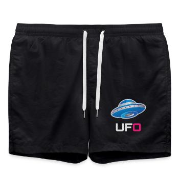 OVNI Futuriste Neon - Short de bain - noir - Devant - AI Model Male 185 light (185cm)
