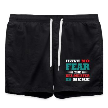 N’ayez crainte, KFZ-Meister est là Tenue - Short de bain - noir - Devant - AI Model Male 185 light (185cm)
