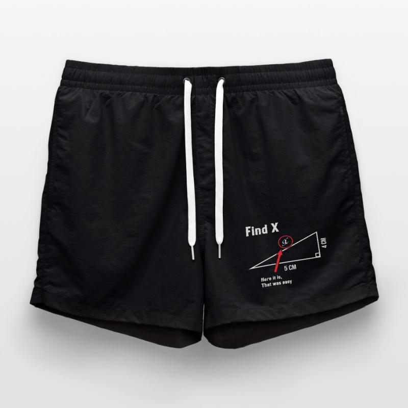 Find X Math Lover Mathematician Math Teacher Swim Trunks