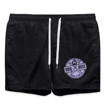 BBQ Griller Hoodie, Tasche, T-shirt Geschenk - Badeshorts - Schwarz - Vorne - AI Model Male 185 light (185cm)