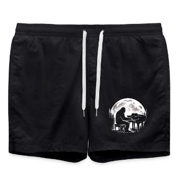 Bigfoot, pianiste - Short de bain - noir - Devant - AI Model Male 185 light (185cm)