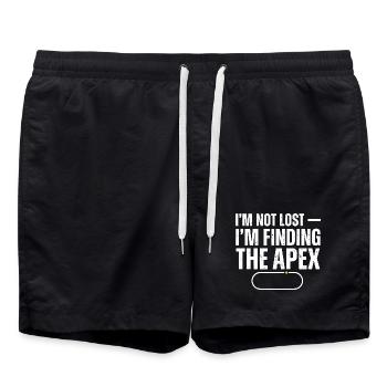 Ne te perds pas, trouve le sommet - Short de bain - noir - Devant - AI Model Male 185 light (185cm)