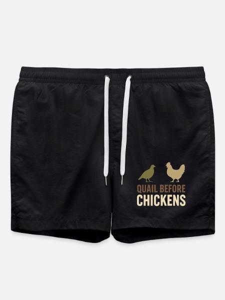 Quail Keeper Quail Farmer Backyard Quail - Swim Trunks - black