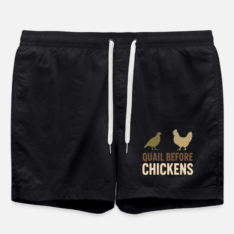 Quail Keeper Quail Farmer Backyard Quail - Swim Trunks - black
