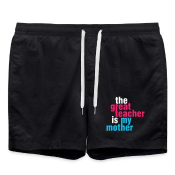 Great Teacher Mom Shirt – Gift Idea - Swim Trunks - black - Front - AI Model Male 185 light (185cm)