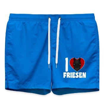 J’aime les Frisons - Cœur de cheval - Short de bain - cobalt blue - Devant