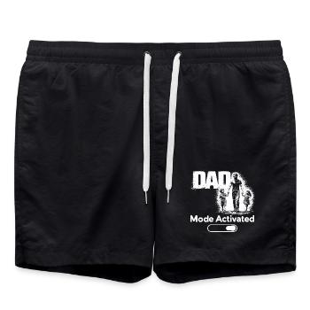 Dad Mode Activated Shirt Father Kids Gift - Badeshorts - Schwarz - Vorne - AI Model Male 185 light (185cm)