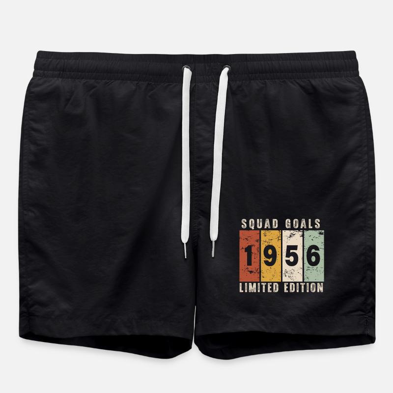 anniversaire 1956 - 70 ans - Short de bain - noir