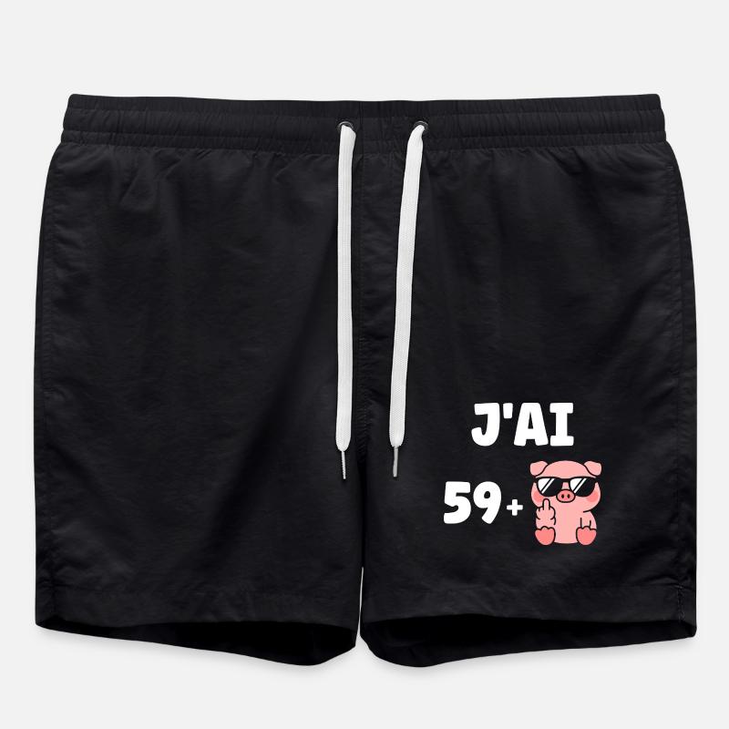 60 years - Swim Trunks - black