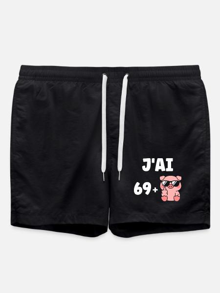 69 plus 1 - Short de bain - noir