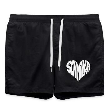 Schmilka, Ba Schandau Lettrage en forme de cœur - Short de bain - noir - Devant - AI Model Male 185 light (185cm)