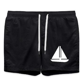 Voile - Short de bain - noir - Devant - AI Model Male 185 light (185cm)