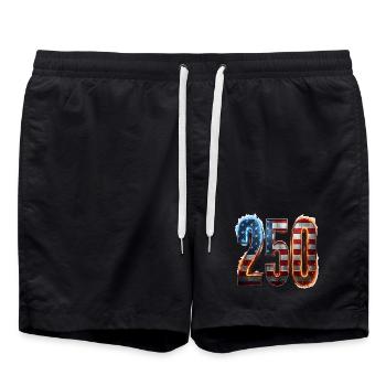 250 Years Of America - Badeshorts - Schwarz - Vorne - AI Model Male 185 light (185cm)