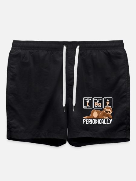 funny sloth gift - Swim Trunks - black