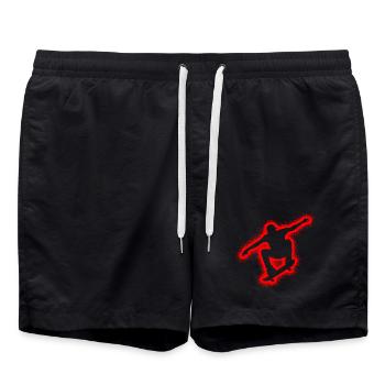 Skater Skate Skateboarder Boys Kids Skateboard - Swim Trunks - black - Front - AI Model Male 185 light (185cm)