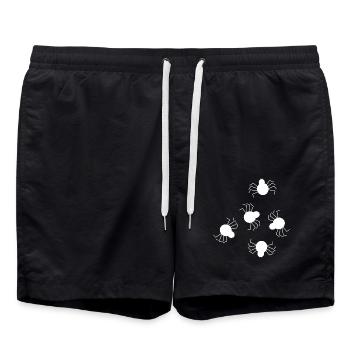 Halloween Costume Halloween T-shirt Spider Black - Swim Trunks - black - Front - AI Model Male 185 light (185cm)