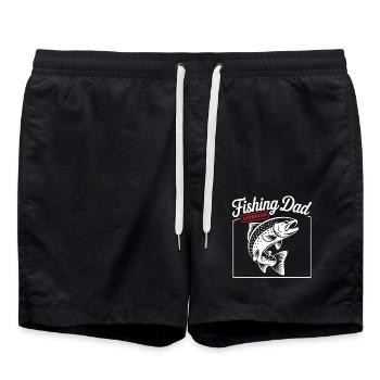 Bester Angelpapa Best Fishing Dad Approved - Swim Trunks - black - Front - AI Model Male 185 light (185cm)