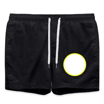Kreis Symbol Leer - Badeshorts - Schwarz - Vorne - AI Model Male 185 light (185cm)