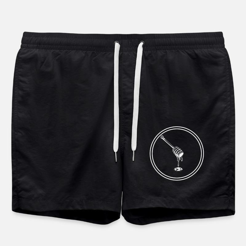 Stick chisel icon beekeeper - Swim Trunks - black