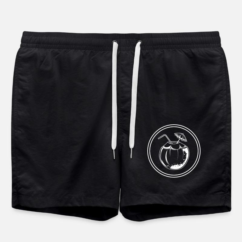 Coconut Icon Icon - Swim Trunks - black