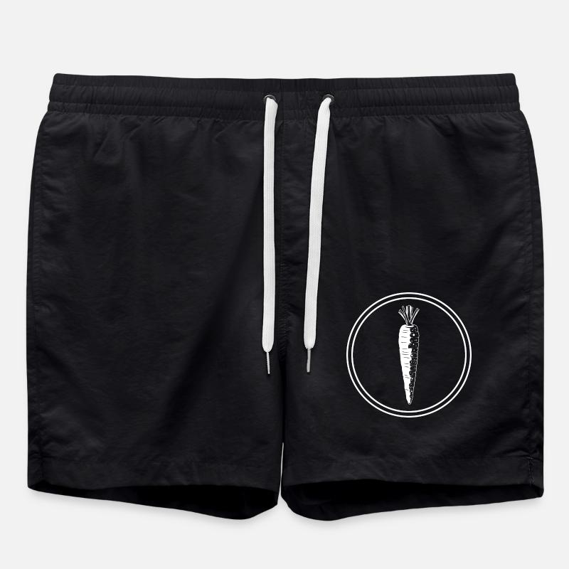 Karotte Symbol - Badeshorts - Schwarz