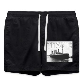 TITANIC sw - Swim Trunks - black - Front - AI Model Male 185 light (185cm)