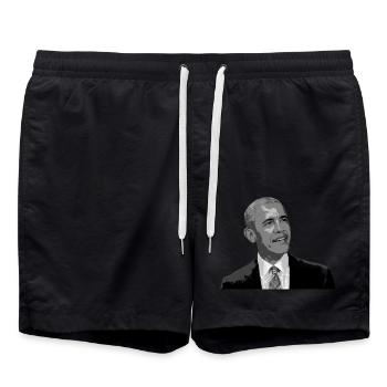 Obama - Short de bain - noir - Devant - AI Model Male 185 light (185cm)