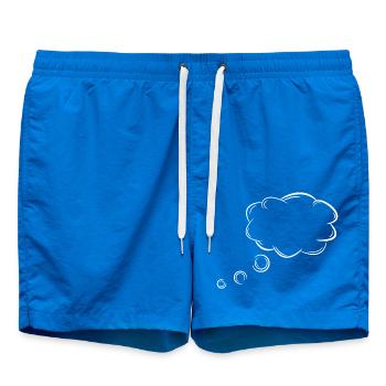 Gedankenblase Blase Gedanken Weiß - Badeshorts - Cobalt blue - Vorne