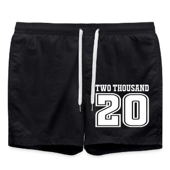 2020 - Badeshorts - Schwarz - Vorne - AI Model Male 185 light (185cm)