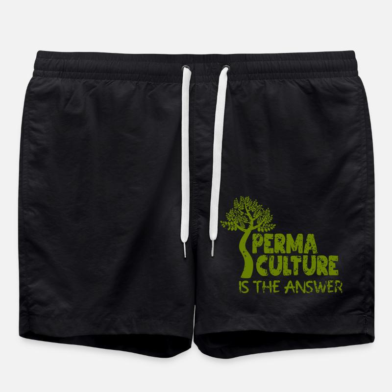 Permaculture is the answer - Swim Trunks - black