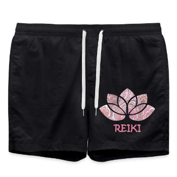 reiki with lotus e 65 - Swim Trunks - black - Front - AI Model Male 185 light (185cm)